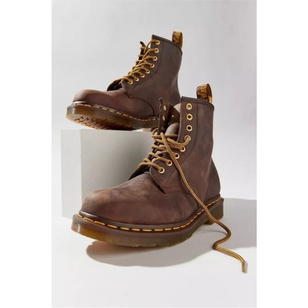 Dr. Martens 1460 Crazy Horse Oiled Brown Leather Boots